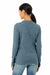 Bella + Canvas B6500/6500 Womens Jersey Long Sleeve Crewneck T-Shirt Heather Deep Teal Model Back