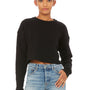 Bella + Canvas Womens Cropped Fleece Crewneck Sweatshirt - Black