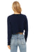 Bella + Canvas B7503/7503 Womens Cropped Fleece Crewneck Sweatshirt Navy Blue Model Back