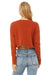 Bella + Canvas B7503/7503 Womens Cropped Fleece Crewneck Sweatshirt Brick Red Model Back
