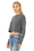 Bella + Canvas B7503/7503 Womens Cropped Fleece Crewneck Sweatshirt Heather Deep Grey Model 3Q