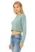 Bella + Canvas B7503/7503 Womens Cropped Fleece Crewneck Sweatshirt Dusty Blue Model 3Q