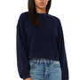 Bella + Canvas Womens Raglan Crewneck Sweatshirt - Navy Blue