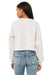 Bella + Canvas BC7505/7505 Womens Raglan Crewneck Sweatshirt Vintage White Model Back