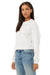 Bella + Canvas BC7505/7505 Womens Raglan Crewneck Sweatshirt Vintage White Model 3Q