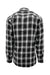 Burnside B8220 Mens Perfect Flannel Long Sleeve Button Down Shirt w/ Double Pockets Black/White Flat Back