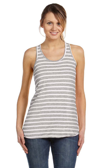 Bella + Canvas BC8800/8800 Womens Flowy Tank Top Heather Grey/White Model Front