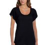 Bella + Canvas Womens Flowy Short Sleeve Scoop Neck T-Shirt - Black
