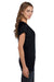 Bella + Canvas 8801 Womens Flowy Short Sleeve Scoop Neck T-Shirt Black Model Side