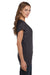 Bella + Canvas 8801 Womens Flowy Short Sleeve Scoop Neck T-Shirt Heather Dark Grey Model Side