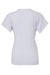 Bella + Canvas 8801 Womens Flowy Short Sleeve Scoop Neck T-Shirt White Flat Back