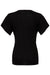 Bella + Canvas 8801 Womens Flowy Short Sleeve Scoop Neck T-Shirt Black Flat Back