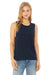 Bella + Canvas BC8803/8803 Womens Flowy Muscle Tank Top Midnight Blue Model Front