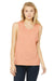 Bella + Canvas BC8803/8803 Womens Flowy Muscle Tank Top Peach Slub Model Front