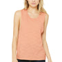 Bella + Canvas Womens Flowy Muscle Tank Top - Peach Slub - Closeout