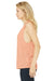 Bella + Canvas BC8803/8803 Womens Flowy Muscle Tank Top Peach Slub Model Side