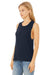 Bella + Canvas BC8803/8803 Womens Flowy Muscle Tank Top Midnight Blue Model 3Q