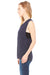 Bella + Canvas BC8803/8803 Womens Flowy Muscle Tank Top Midnight Blue Model Side