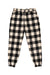 Burnside B8810 Mens Flannel Jogger Sweatpants w/ Pockets Ecru/Black Flat Front