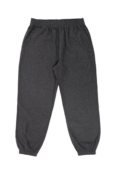 Burnside B8810 Mens Flannel Jogger Sweatpants w/ Pockets Heather Charcoal Grey Flat Front