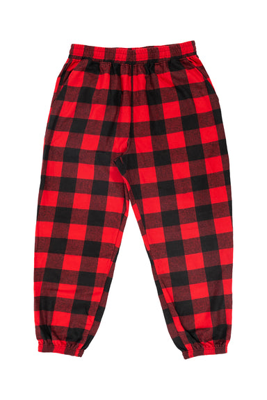 Burnside B8810 Mens Flannel Jogger Sweatpants w/ Pockets Buffalo Plaid Flat Front