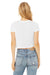 Bella + Canvas B8882/8882 Womens Flowy Cropped Short Sleeve Crewneck T-Shirt White Model Back