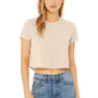 Bella + Canvas Womens Flowy Cropped Short Sleeve Crewneck T-Shirt - Heather Dust