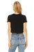 Bella + Canvas B8882/8882 Womens Flowy Cropped Short Sleeve Crewneck T-Shirt Black Model Back