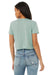 Bella + Canvas B8882/8882 Womens Flowy Cropped Short Sleeve Crewneck T-Shirt Dusty Blue Model Back