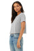 Bella + Canvas B8882/8882 Womens Flowy Cropped Short Sleeve Crewneck T-Shirt Heather Grey Model 3Q