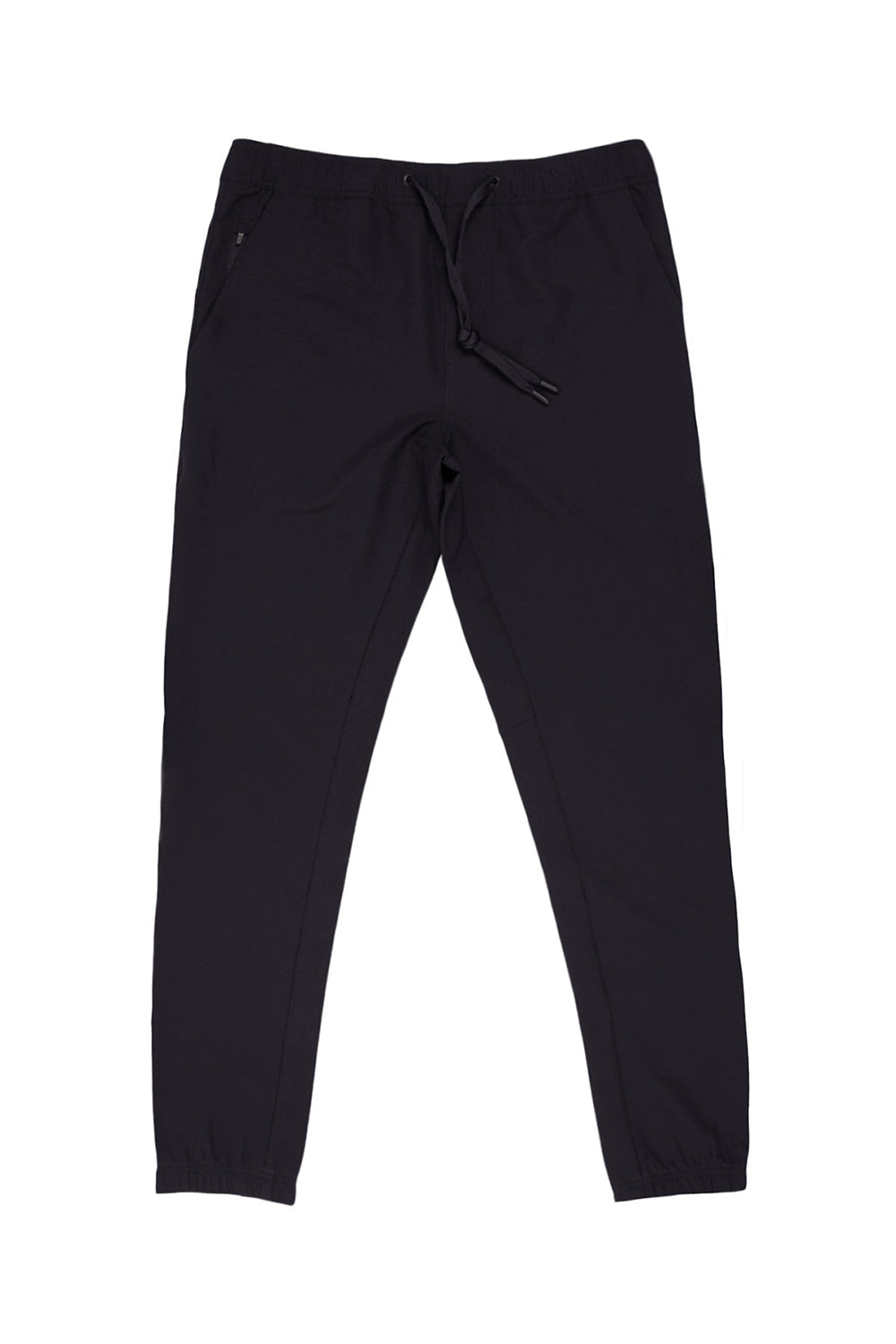 Burnside B8888 Mens Perfect Jogger Sweatpants w/ Zipper Pocket Black Flat Front