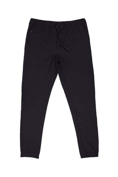 Burnside B8888 Mens Perfect Jogger Sweatpants w/ Zipper Pocket Black Flat Front