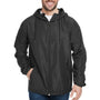 Burnside Mens Water Resistant Full Zip Hooded Windbreaker Jacket - Steel Grey