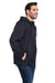 Burnside B9754 Mens Water Resistant Full Zip Hooded Windbreaker Jacket Black Model Side