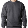 Bayside Mens USA Made Crewneck Sweatshirt - Heather Charcoal Grey