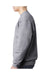 Bayside BA1102 Mens USA Made Crewneck Sweatshirt Dark Ash Grey Model Side