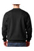 Bayside 1102 Mens USA Made Crewneck Sweatshirt Black Model Back