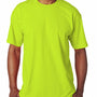 Bayside Mens USA Made Short Sleeve Crewneck T-Shirt - Safety Green - NEW