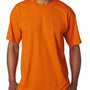 Bayside Mens USA Made Short Sleeve Crewneck T-Shirt - Safety Orange - NEW