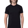 Bayside Mens USA Made Short Sleeve Crewneck T-Shirt - Black - NEW