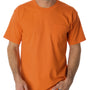 Bayside Mens USA Made Short Sleeve Crewneck T-Shirt w/ Pocket - Safety Orange - NEW