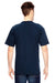 Bayside 2905 Mens USA Made Short Sleeve Crewneck T-Shirt Navy Blue Model Back