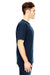 Bayside BA2905 Mens USA Made Short Sleeve Crewneck T-Shirt Navy Blue Model Side