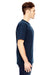 Bayside 2905 Mens USA Made Short Sleeve Crewneck T-Shirt Navy Blue Model Side