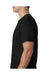 Bayside 5000 Mens USA Made Short Sleeve Crewneck T-Shirt Black Model Side