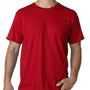 Bayside Mens USA Made Short Sleeve Crewneck T-Shirt - Red - NEW