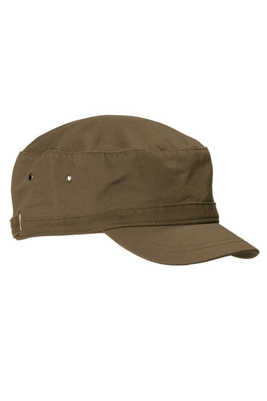 Big Accessories BA501 Mens Adjustable Military Cadet Hat Khaki Flat Front