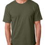 Bayside Mens USA Made Short Sleeve Crewneck T-Shirt - Olive Green