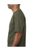 Bayside BA5040 Mens USA Made Short Sleeve Crewneck T-Shirt Olive Green Model Side