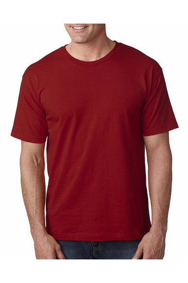 Bayside BA5040 Mens USA Made Short Sleeve Crewneck T-Shirt Cardinal Red Model Front